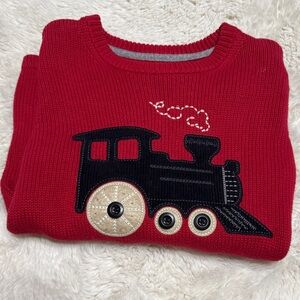 Kids Red Train Sweater